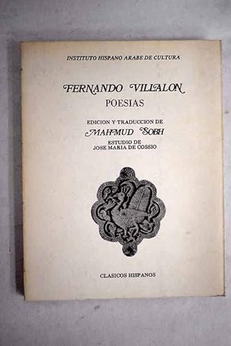 Beispielbild fr Villalon: poesias. edicion bilingue arabe-espaol zum Verkauf von Comprococo