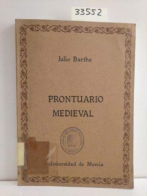 9788460014188: Prontuario medieval (Spanish Edition)