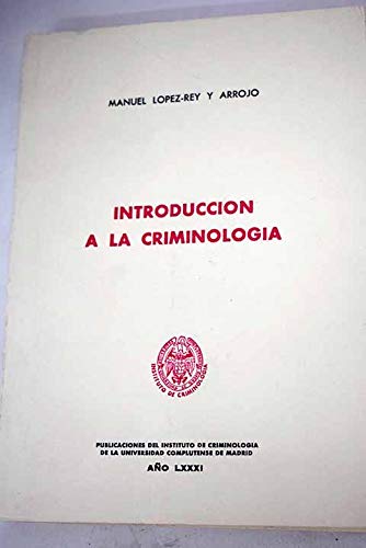 9788460024767: INTRODUCCIN A LA CRIMINOLOGA (Madrid, 1981)