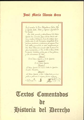 Stock image for Textos comentados de historia del derecho for sale by Libro Usado BM