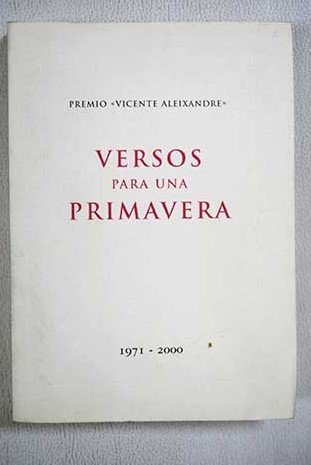 Imagen de archivo de Versos para una primavera a la venta por Librera Prez Galds