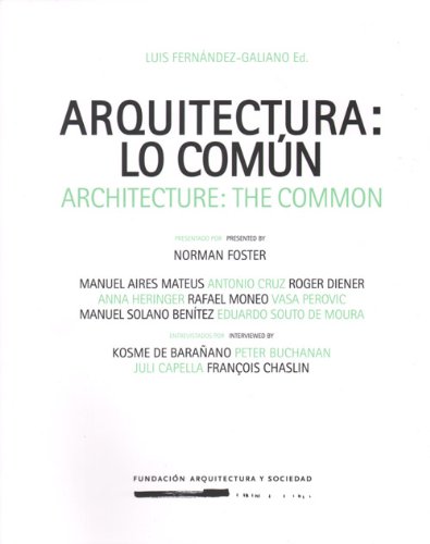 Beispielbild fr Architecture: The Common zum Verkauf von Iridium_Books