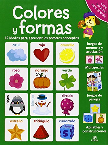 9788466230308: Colores y Formas: 12 Libritos para Aprender los Primeros Conceptos (Cofre Interactivo para Aprender)