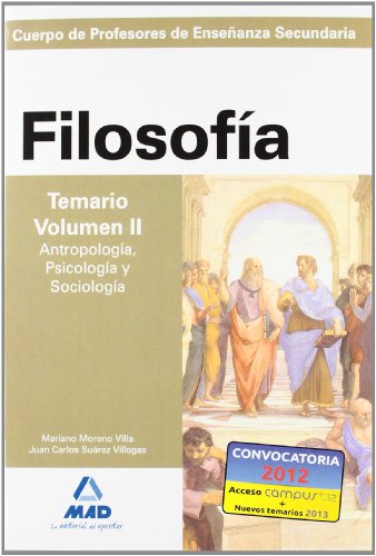 Stock image for FILOSOFA TEMARIO VOL. II , ANTROPOLOGA PSICOLOGA Y SOCIOLOGA for sale by Librera Rola Libros