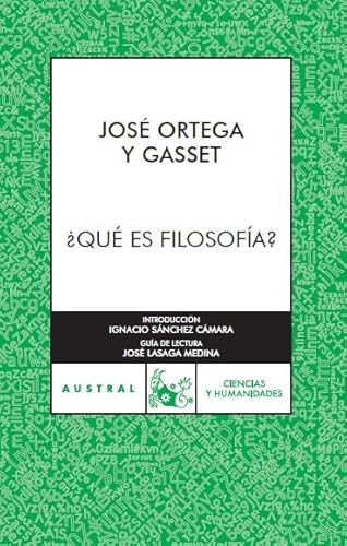 Beispielbild fr Que es Filosofia?/ What is Philosophy? (Spanish Edition) by Ortega y Gasset, . zum Verkauf von Iridium_Books