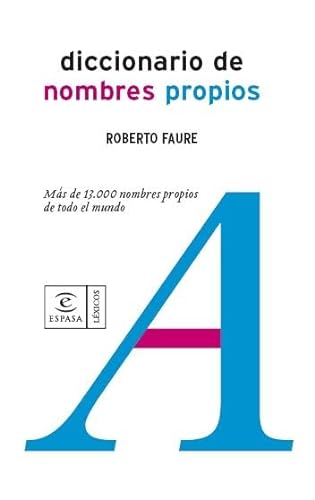 Diccionario De Nombres Propios - Sabater, Roberto Faure