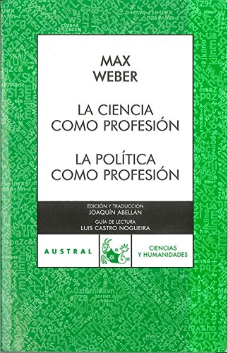 9788467023893: La ciencia como profesin / La poltica como profesin: 1 (Clsica)