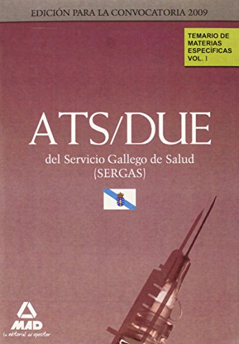 Stock image for ATS/DUE del Servicio Gallego de Salud (SERGAS). Temario de Materias Especficas. Volumen I for sale by Iridium_Books