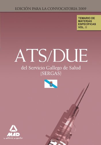 Beispielbild fr Ats/due Del Servicio Gallego de Salud . Temario de Materias Especficas. Volumen Ii zum Verkauf von Hamelyn