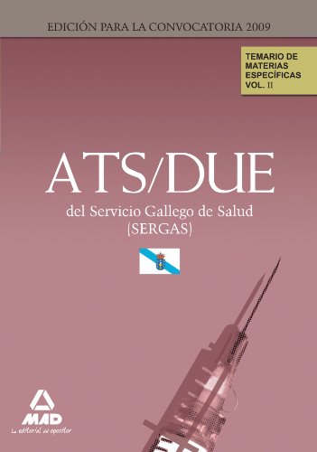 Stock image for Ats/due Del Servicio Gallego de Salud . Temario de Materias Especficas. Volumen Ii for sale by Hamelyn