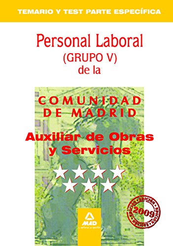 Stock image for Auxiliar de Obras y Servicio, personal laboral, Comunidad de Madrid. Temario y test parte especfica for sale by Librera Prez Galds