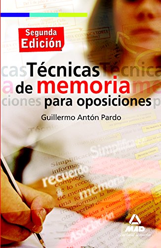 9788467628661: Tcnicas De Memoria Para Oposiciones.