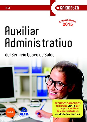 Imagen de archivo de Auxiliar Administrativo de Osakidetza-Servicio Vasco de Salud. Test a la venta por Ammareal