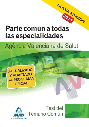 Imagen de archivo de Agencia Valenciana de Salud. Test Del Temario Comn a la venta por Hamelyn