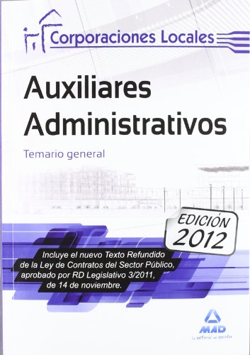 Auxiliares administrativos Corporaciones Locales. Temario