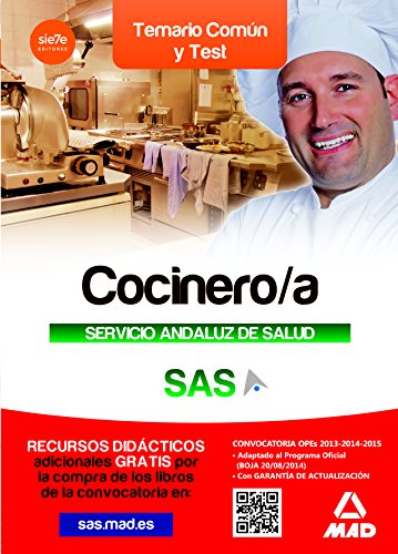 Stock image for COCINERO/A DEL SERVICIO ANDALUZ DE SALUD. TEMARIO COMN Y TEST for sale by Zilis Select Books