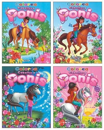 Colorea caballos y ponis (4 tÃ­tulos) (9788467700893) by Susaeta, Equipo