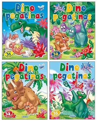 9788467701760: Dino pegatinas (Pack de 4 libros)