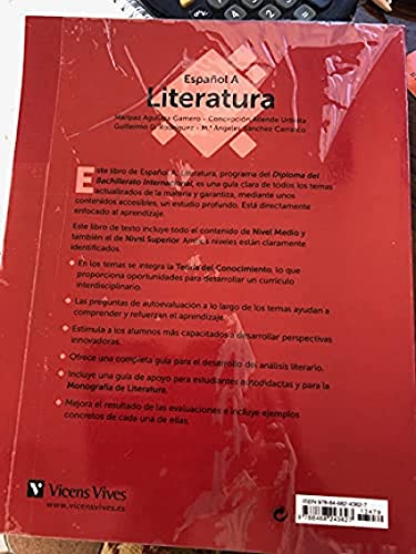 Imagen de archivo de ESPAOL A: LITERATURA (IB DIPLOMA) a la venta por GF Books, Inc.