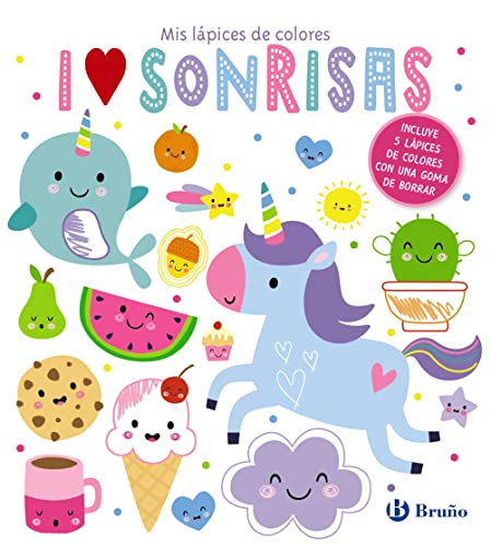 Imagen de archivo de MIS LPICES DE COLORES, I LOVE SONRISAS. a la venta por KALAMO LIBROS, S.L.