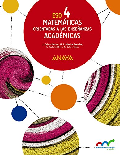 MATEMATICAS ACADEMICAS 4ºESO 16 APRENDER ES CRECER - AA,VV