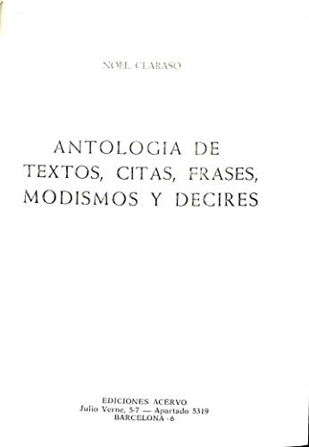 9788470020605: Antologia de textos y citas