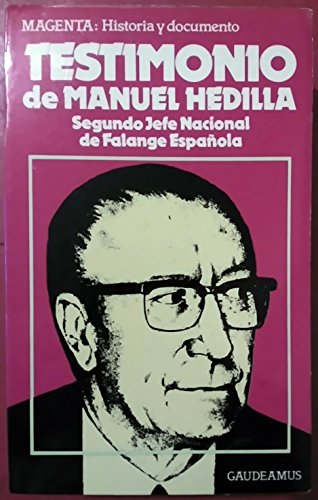 9788470022111: Testimonio de Manuel hedilla