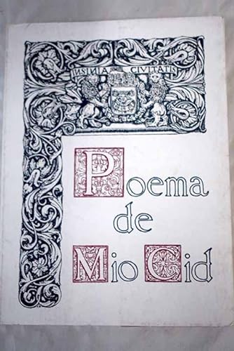 Stock image for POEMA DE MIO CID for sale by Librera Circus