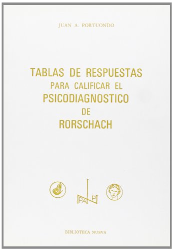 Imagen de archivo de TABLAS DE RESPUESTAS PARA CALIFICAR EL PSICODIAGNOSTICO DE RORSCHACH a la venta por KALAMO LIBROS, S.L.