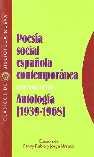 Beispielbild fr Poesa social espaola contempornea: Antologa (1939-1968) zum Verkauf von medimops