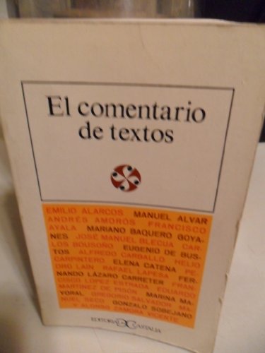 Imagen de archivo de El comentario de textos a la venta por Zubal-Books, Since 1961