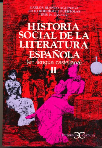 Stock image for Hist Social de Literatura Esp for sale by Better World Books