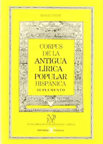 Imagen de archivo de Corpus de la antigua lrica. Suplemento . a la venta por Agapea Libros