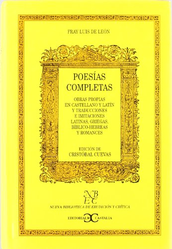 PoesÃ­as completas - Fray Luis de LeÃ³n . (9788470397868) by Cuevas, CristÃ³bal; LeÃ³n, Fray Luis De