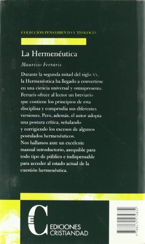 9788470574832: Hermeneutica, La (PENSAMIENTO Y TEOLOGIA)