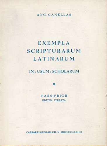 9788470783838: Exempla scripturarum latinarum in usum scholarum
