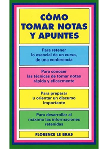 476. COMO TOMAR NOTAS Y APUNTES (VARIOS-AUTOAYUDA) (Spanish Edition) - LE  BRAS, F.: 9788470823121 - AbeBooks