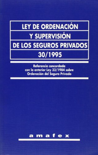 Beispielbild fr Ley de ordenacin y supervisin de los seguros privados 30/1995 zum Verkauf von AG Library