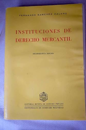 Beispielbild fr Instituciones de derecho mercantil zum Verkauf von medimops