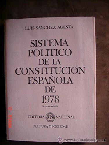 9788471307163: Sistema politico de la constitucion espaola de 1978