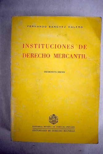 Beispielbild fr Instituciones de derecho mercantil zum Verkauf von medimops