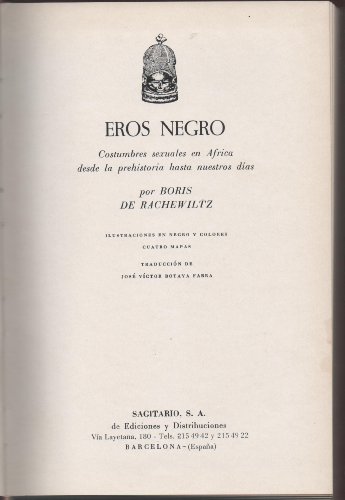 9788471361738: EROS NEGRO