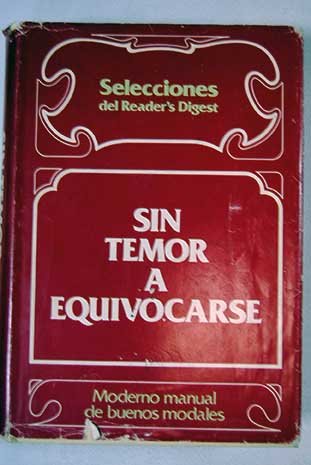 9788471422057: SIN TEMOR A EQUIVOCARSE