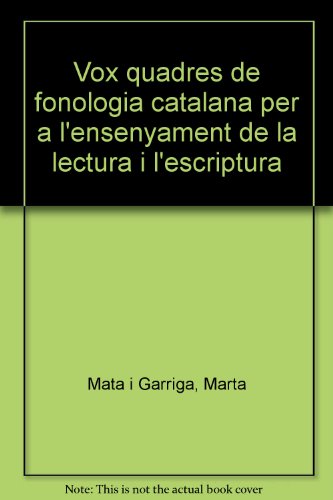 Stock image for Quadres de Fonologia Catalana for sale by Hamelyn