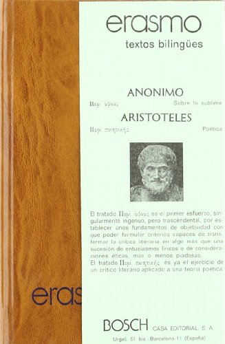Sobre lo sublime / Poética (Edición bilingüe griego-español) - Anónimo (Pseudo Longino) / Aristóteles (Introducción de José Alsina Clota)
