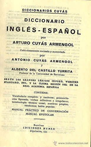 Diccionario ingleÌs-espanÌƒol (Diccionarios CuyaÌs) (Spanish Edition) (9788471830449) by CuyaÌs, Arturo