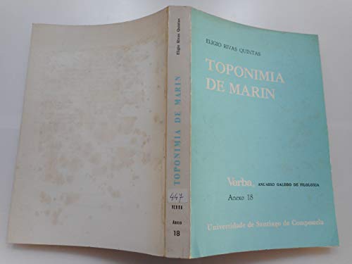 Imagen de archivo de VA/18-Toponmia de Marn a la venta por Zilis Select Books