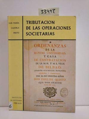 Stock image for Tributacin de las operaciones societarias for sale by Tik Books GO