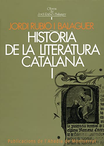 HISTÒRIA DE LA LITERATURA CATALANA I