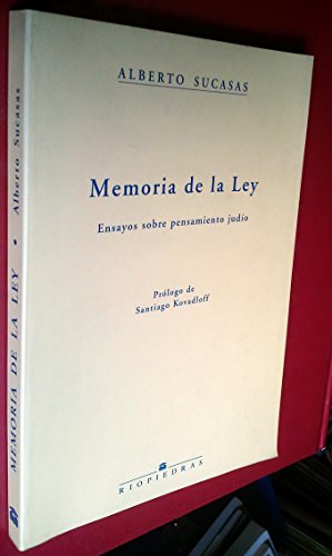 Imagen de archivo de Memoria de la ley. Ensayos sobre pensamiento judio a la venta por Vrtigo Libros